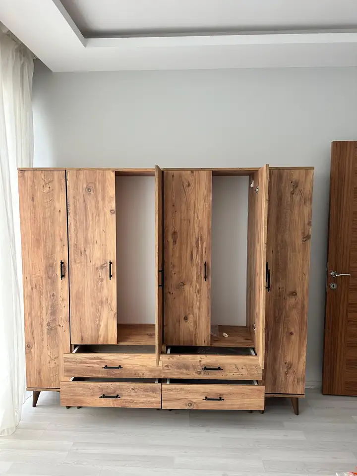 6 Kapaklı Eko Dolap Beyaz & Ceviz — görsel 6