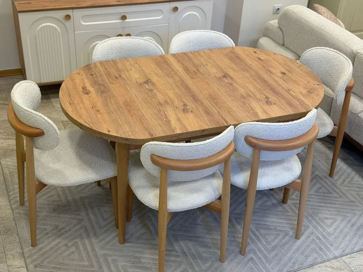 Oval Masa ve 6 Sandalye Takımı — görsel 3